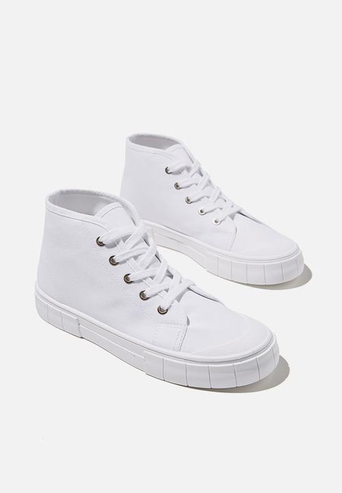 Cotton On - Peggy mid rise plimsoll - white