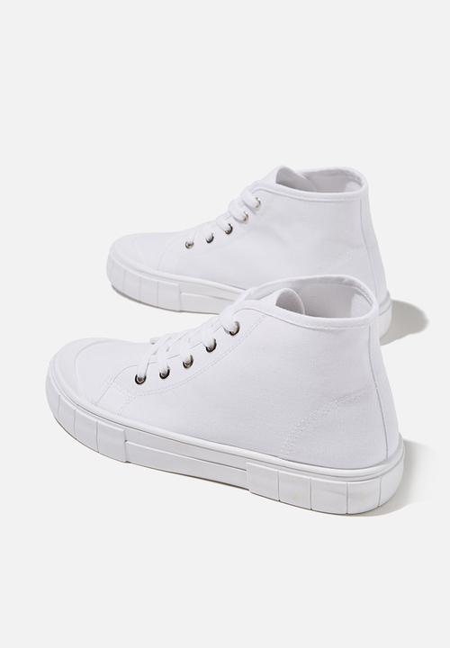 Cotton On - Peggy mid rise plimsoll - white