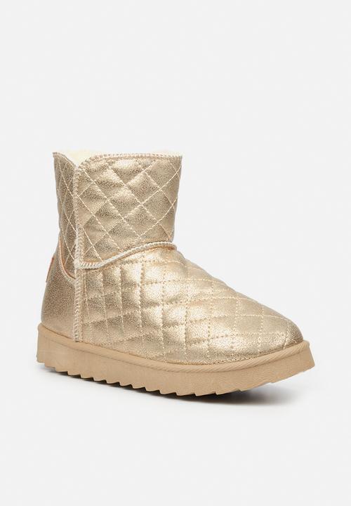 Butterfly Feet - Cozy 1 slipper boot - gold