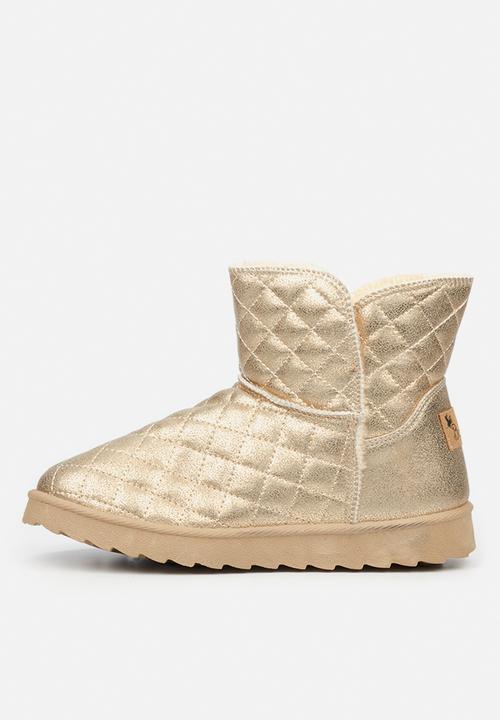 Butterfly Feet - Cozy 1 slipper boot - gold