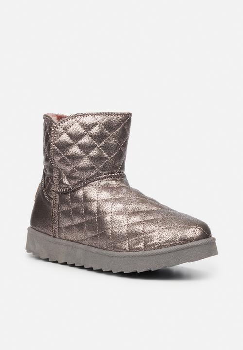 Butterfly Feet - Cozy 1 slipper boot - pewter