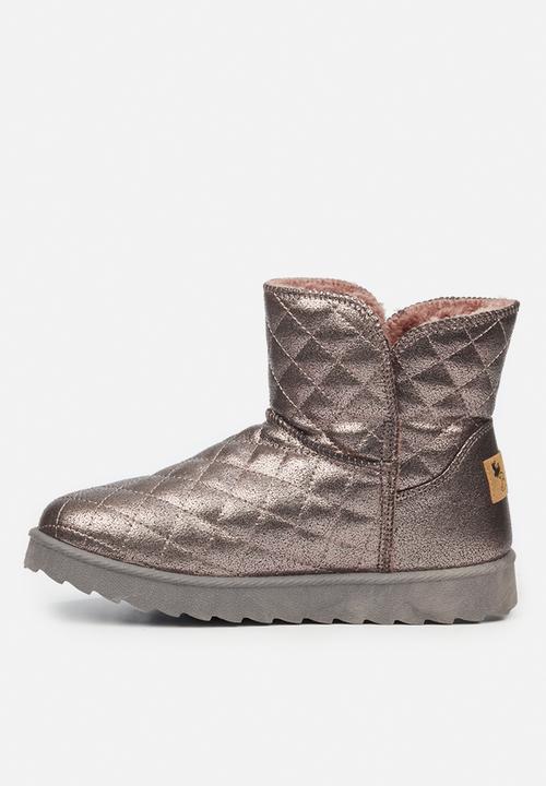 Butterfly Feet - Cozy 1 slipper boot - pewter