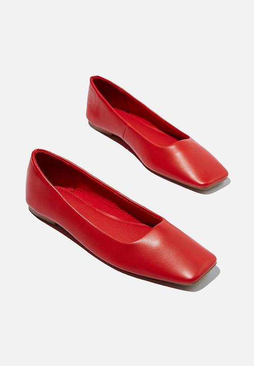 Cotton On - Square toe ballet - red
