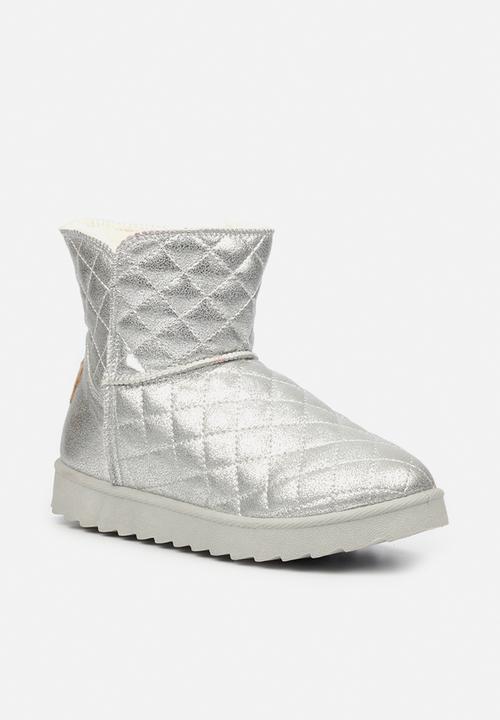 Butterfly Feet - Cozy 1 slipper boot - silver