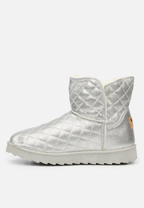 Butterfly Feet - Cozy 1 slipper boot - silver