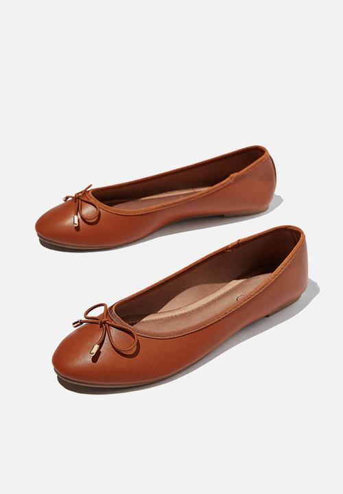 Cotton On - Emma bow ballerina - ginger tan 