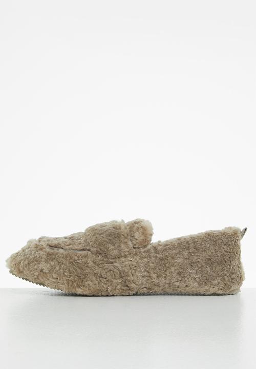 MANGO - Castor slipper - brown