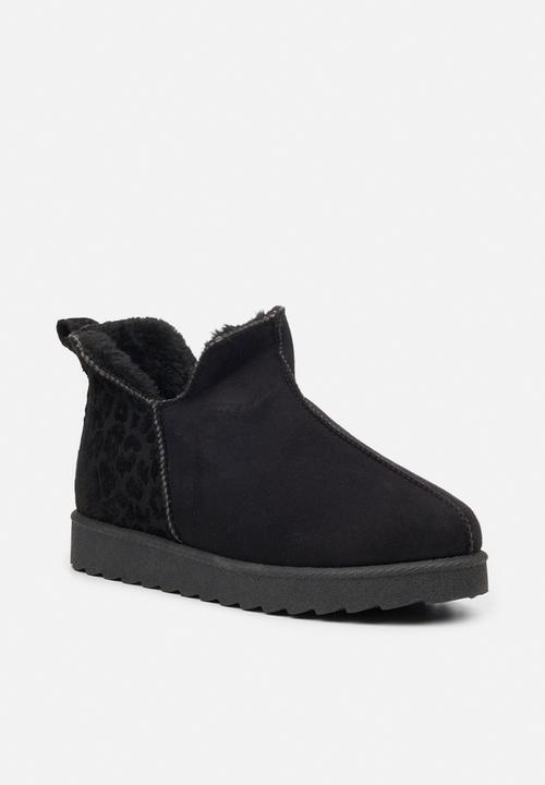 Butterfly Feet - Cozy 3 slipper bootie - black