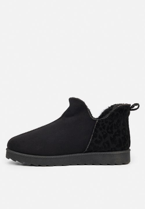 Butterfly Feet - Cozy 3 slipper bootie - black