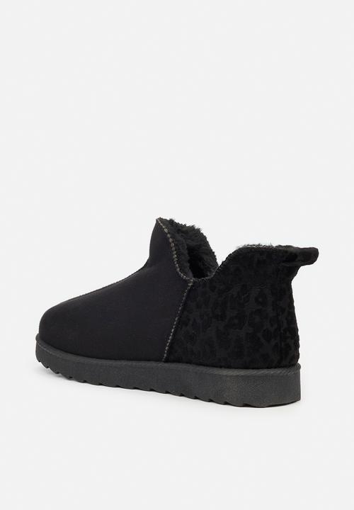 Butterfly Feet - Cozy 3 slipper bootie - black