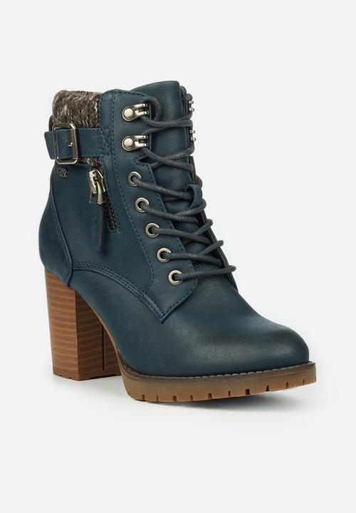 Miss Black - Delta1 lace-up ankle boot - navy