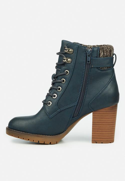 Miss Black - Delta1 lace-up ankle boot - navy