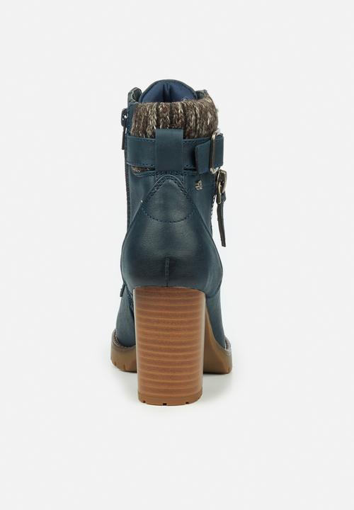 Miss Black - Delta1 lace-up ankle boot - navy