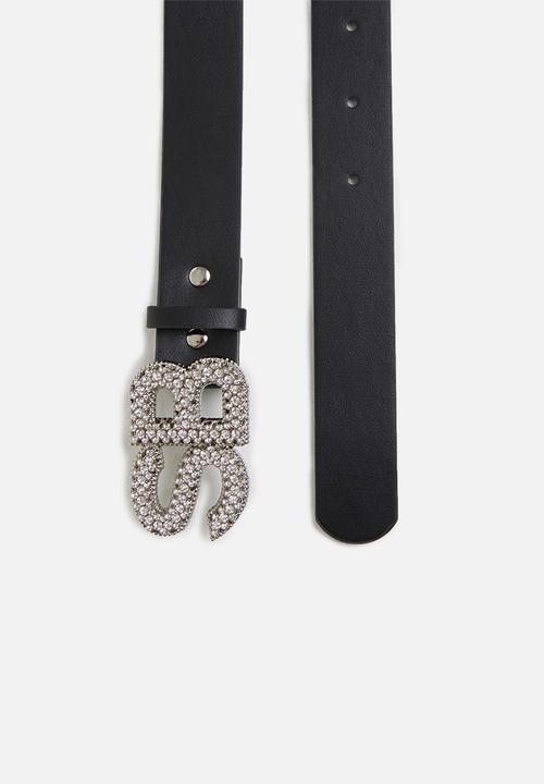SISSY BOY - Bling belt - black