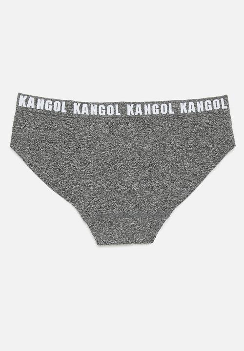 KANGOL - 2 Pack seamless midi boyleg with front placement print  - black & red
