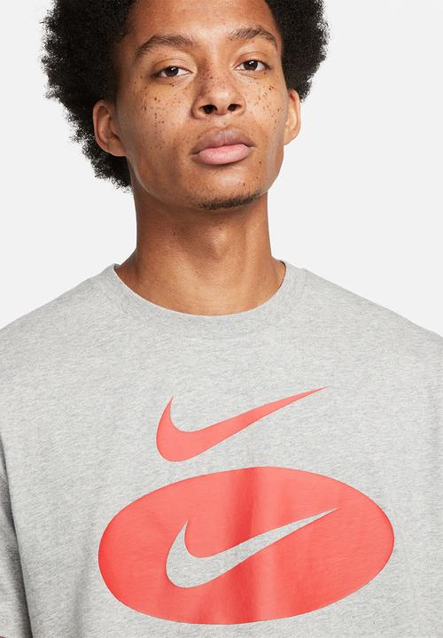 Nike - Nsw swoosh oval hbr tee - dark grey heather