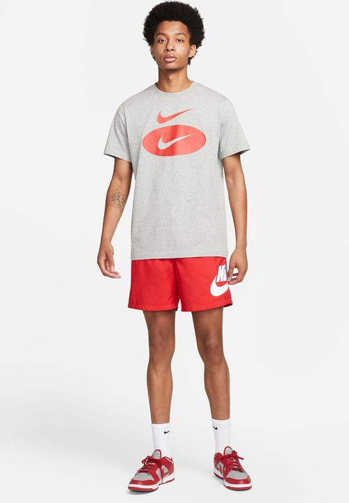 Nike - Nsw swoosh oval hbr tee - dark grey heather