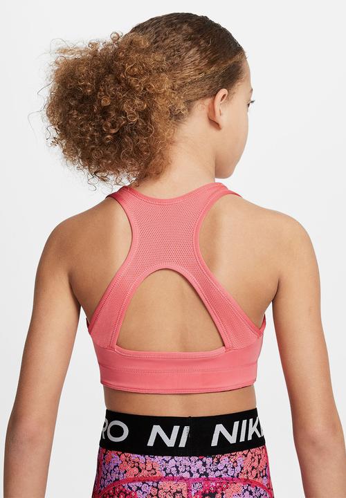 Nike - G nk df swoosh aop rev bra  - pink salt & white