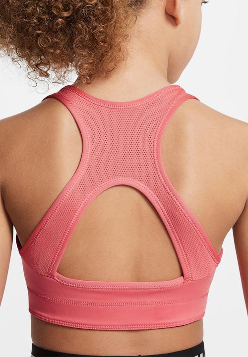 Nike - G nk df swoosh aop rev bra  - pink salt & white