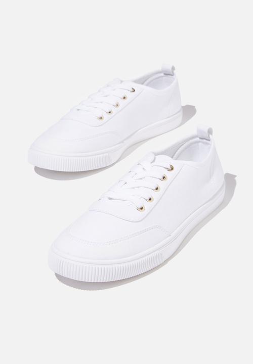 Cotton On - Cara lace up sneaker - white