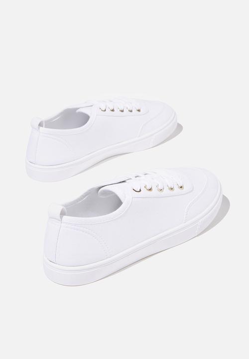 Cotton On - Cara lace up sneaker - white