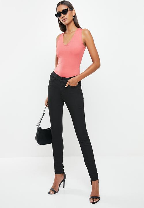 GUESS - Sleeveless Katrina lace up bodysuit - pink