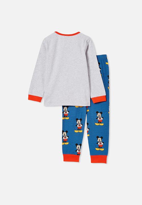 Cotton On - Orlando long sleeve pyjama set licensed - lcn dis petty blue mickey love