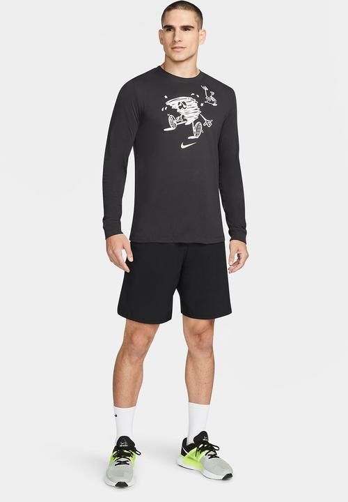 Nike - Dri-FIT Spin Graphic Long Sleeve Humour T-Shirt - Black