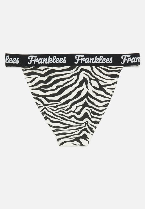 Franklees - Way outta line tanga - black & white 