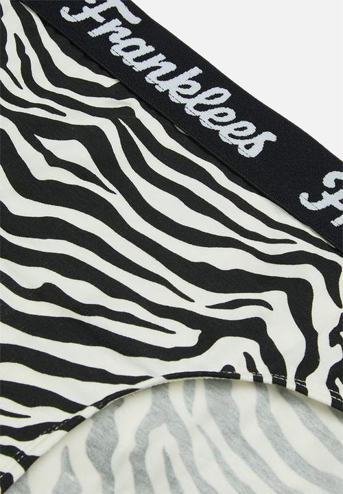 Franklees - Way outta line bikini - black & white 