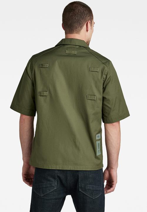 G-STAR - Pocketony service reg shirt short sleeve - shadow olive