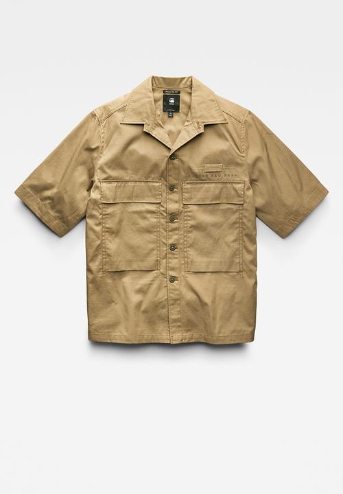 G-STAR - Pocketony service reg shirt short sleeve - fennel seed