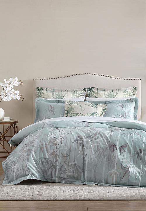 Linen House - Bamboo florette duvet cover set - sage