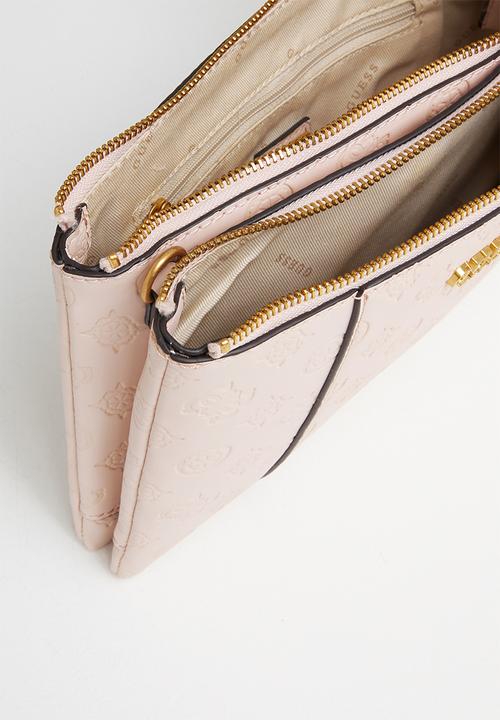 GUESS - Noelle dbl zip crossbody - pink