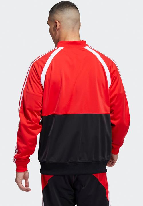 adidas Originals - SST Blocked Track Jacket- Black & vivid Red