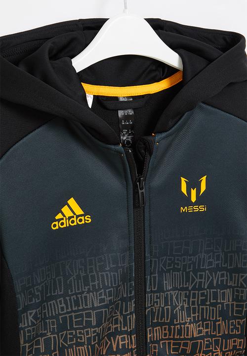 adidas Originals - Messi fz hoodie - black & gold