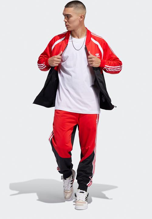 adidas Originals - SST Blocked Track Jacket- Black & vivid Red