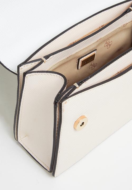GUESS - Alexie crossbody flap - white & neutral