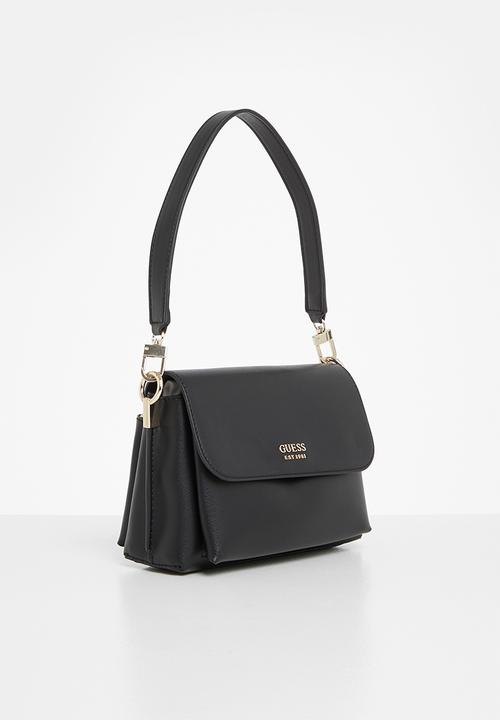 GUESS - Eco mia flap shoulder bag - black