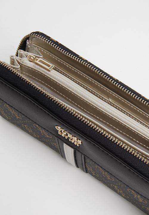 GUESS - Kasinta slg large zip around - brown multi