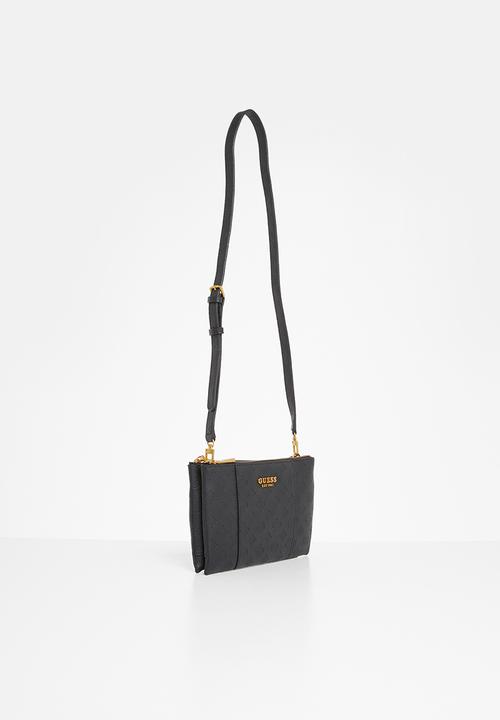 GUESS - Noelle dbl zip crossbody - black 