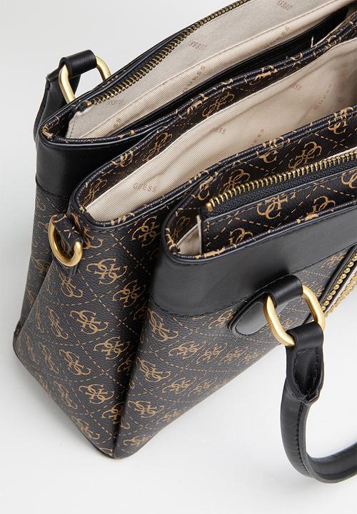 GUESS - Kasinta 3 compartment satchel - brown