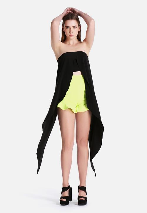 Lavish Alice - Bandeau Maxi Cape Crop Top