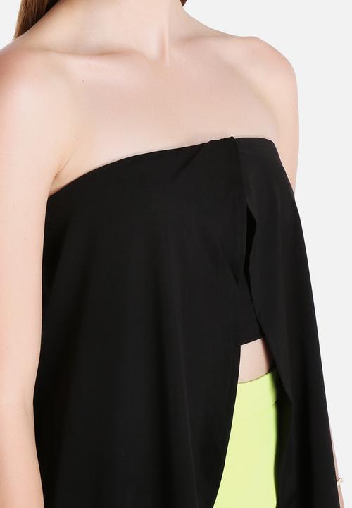 Lavish Alice - Bandeau Maxi Cape Crop Top