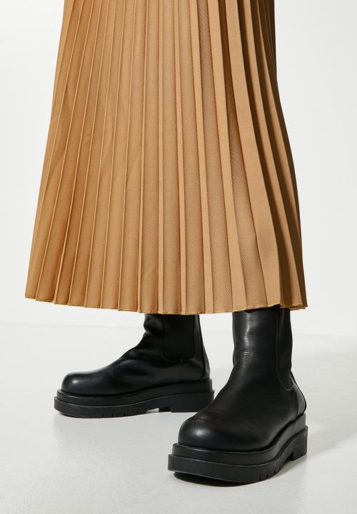 Superbalist - Pleated midi skirt - camel