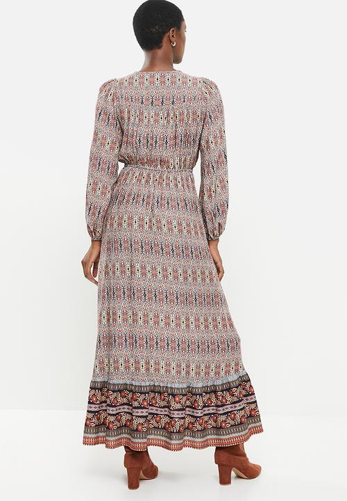 Stella Morgan - Printed maxi dress - rust