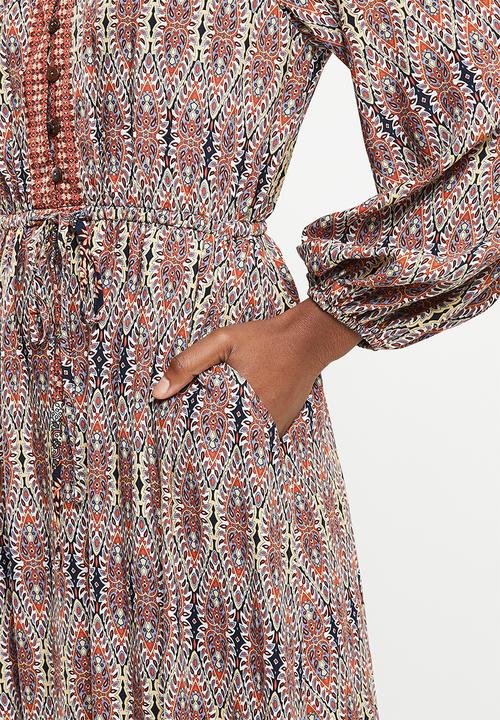 Stella Morgan - Printed maxi dress - rust