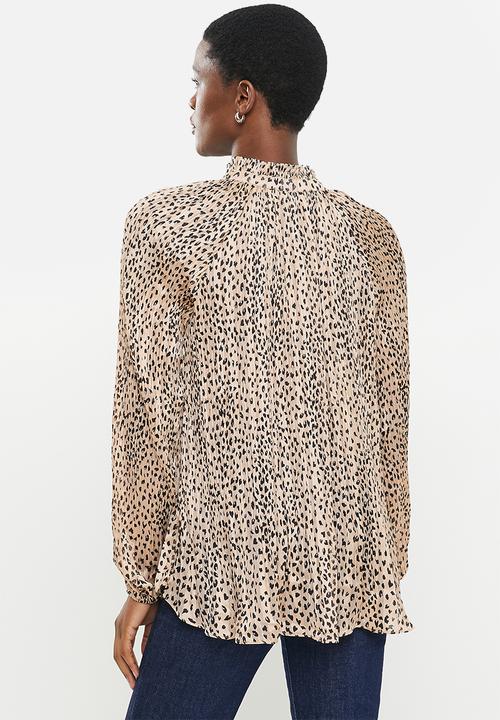 Stella Morgan - Ditsy print blouse top - beige