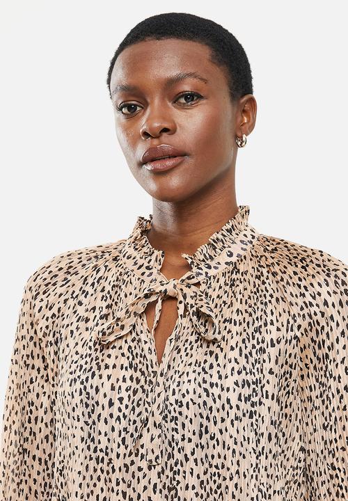 Stella Morgan - Ditsy print blouse top - beige