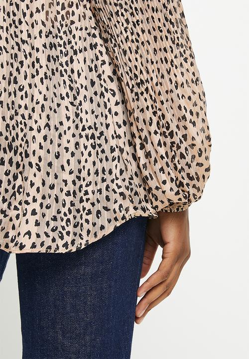 Stella Morgan - Ditsy print blouse top - beige